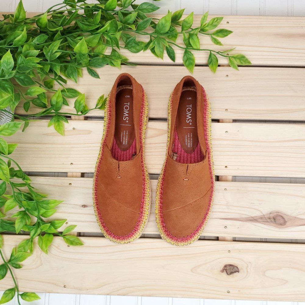 TOMS Esparto Suede Thread Espadrilles - Picture 5 of 14